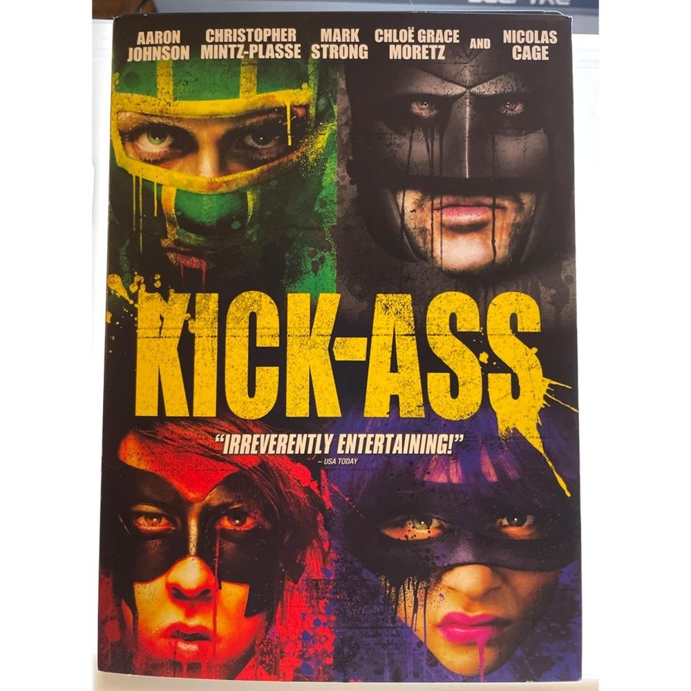 Kick-Ass Movie DVD Widescreen with Actors Aaron Taylor-Johnson and Nicolas Cage